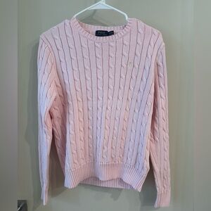 Ralph Lauren Cable-Knit Cotton Crewneck Sweater